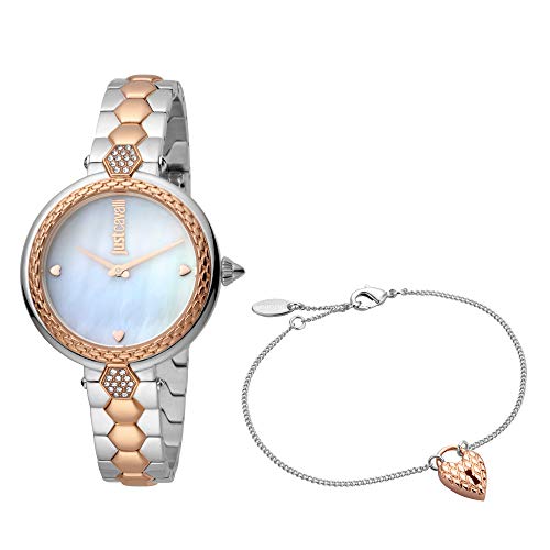 Just Cavalli Damen-Armbanduhr Creazione per te Analog Quarz Set inkl. Armband JC1L128M0605 von Just Cavalli