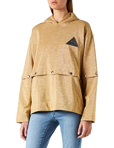 Just Cavalli Damen Felpa Kapuzenpullover, 906 Gold, XL von Just Cavalli