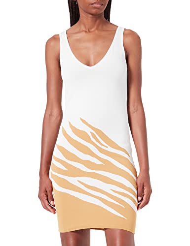 Just Cavalli Damen Kleid, 102j F White Jacquard, XXL von Just Cavalli