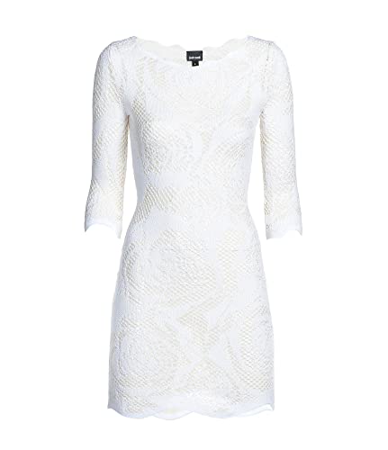 Just Cavalli Damen Kleid, 102j Off White Jacquard, XL von Just Cavalli