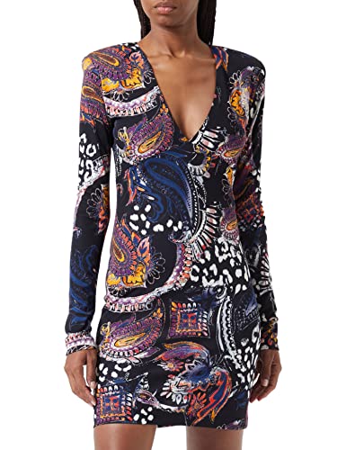 Just Cavalli Damen Kleid, 860s Black Multicolor, 50 von Just Cavalli