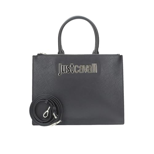 Just Cavalli Damen Shopper schwarz mit UNI Logo von Just Cavalli