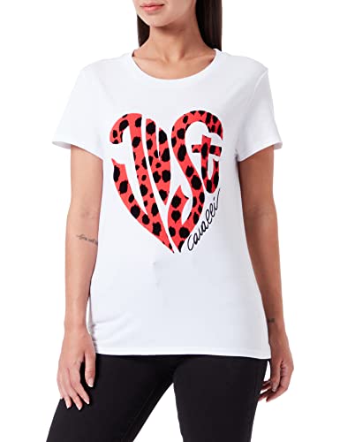 Just Cavalli Damen T-Shirt, 100 Optical White, S von Just Cavalli