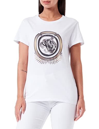 Just Cavalli Damen T-Shirt, 100 Optical White, S von Just Cavalli