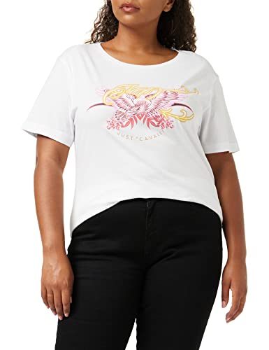 Just Cavalli Damen T-Shirt, 100 Optical White, XL von Just Cavalli