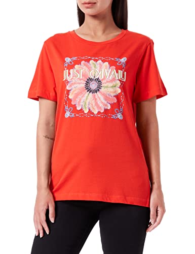 Just Cavalli Damen T-Shirt, 304 Poppy Red, L von Just Cavalli