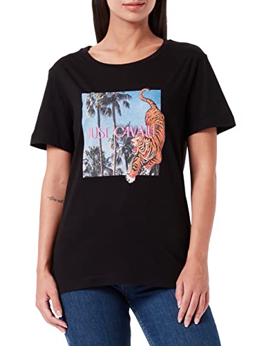 Just Cavalli Damen T-Shirt, 900 Black, L von Just Cavalli