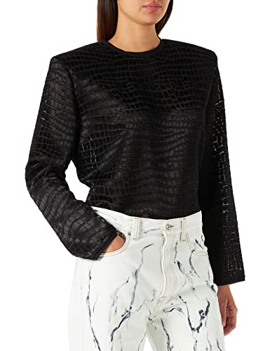 Just Cavalli Damen Top Sweatshirt, Schwarz 900, 32 DE (Herstellergröße: 38) von Just Cavalli