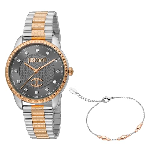 Just Cavalli Damen-Uhren-Sets Analog Quarz One Size Bicolor 32019814 von Just Cavalli