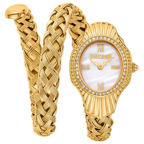 Just Cavalli Damen Analog Quarz Uhr mit Edelstahl Armband JC1L305M0025 von Just Cavalli