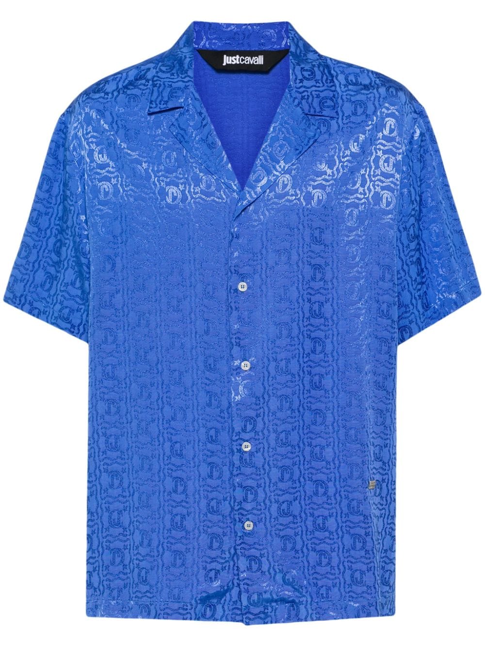 Just Cavalli Hemd aus Logo-Jacquard - Blau von Just Cavalli