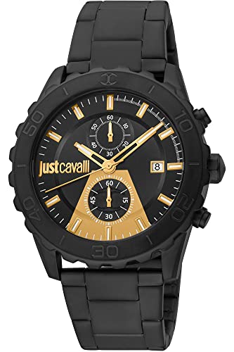 Just Cavalli Herren Analog Quarz Uhr mit Edelstahl Armband JC1G242M0075 von Just Cavalli