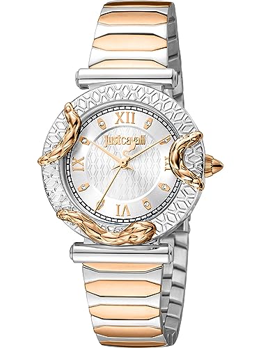 Just Cavalli Damen Analog Quarz Uhr mit Edelstahl Armband JC1L234M0105 von Just Cavalli