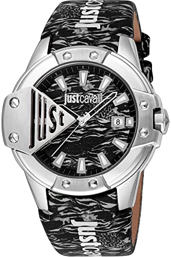 Just Cavalli Herren Analog Quarz Uhr mit Leder Armband JC1G260L0025 von Just Cavalli