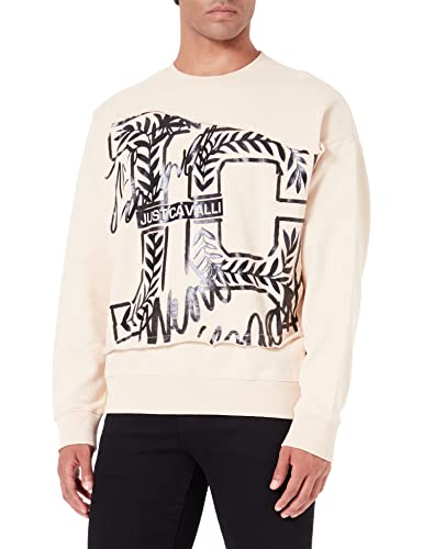 Just Cavalli Herren Sweatshirt, 108 Ivory Cream, XL von Just Cavalli