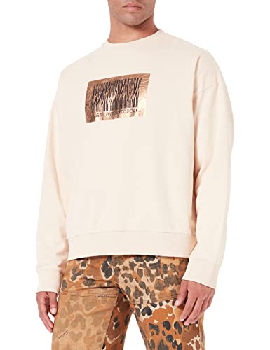 Just Cavalli Herren Sweatshirt, 108 Ivory Cream, XL von Just Cavalli