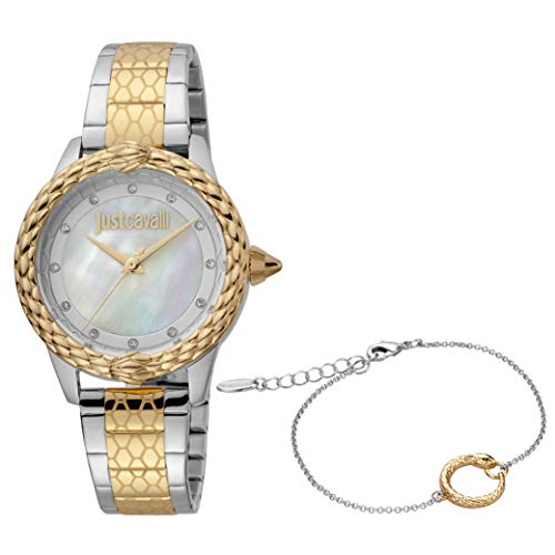 Just Cavalli JC1L144M0075 Damen-Set, Silberfarben und goldfarben, Armband von Just Cavalli