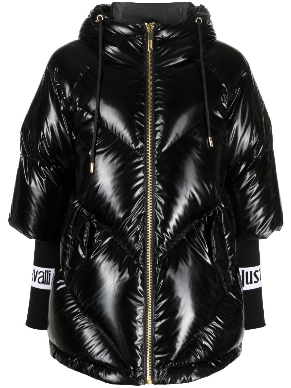 Just Cavalli Jacke mit Jacquard-Logo - Schwarz von Just Cavalli