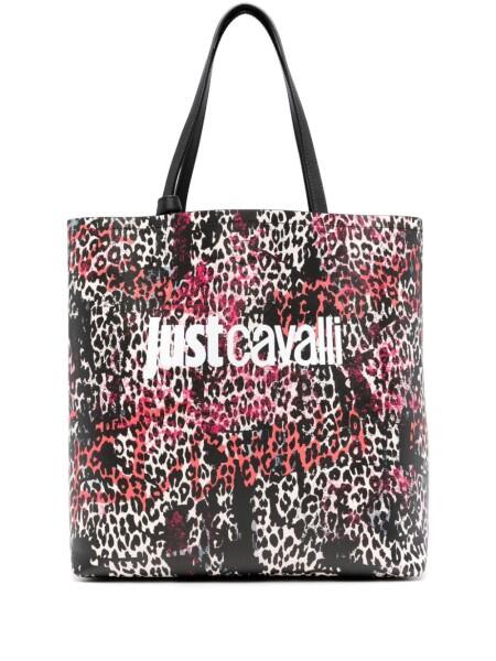 Just Cavalli - Just Cavalli Shopper, Schultertasche, Schwarz-Weiß-Koralle von Just Cavalli