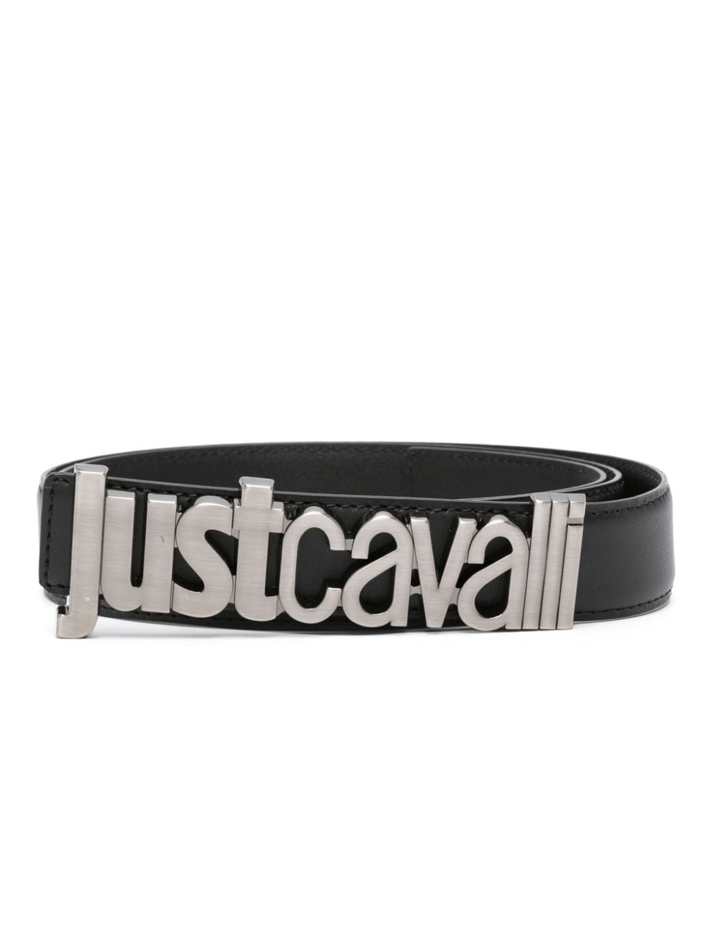 Just Cavalli Ledergürtel mit Logo-Schnalle - Schwarz von Just Cavalli