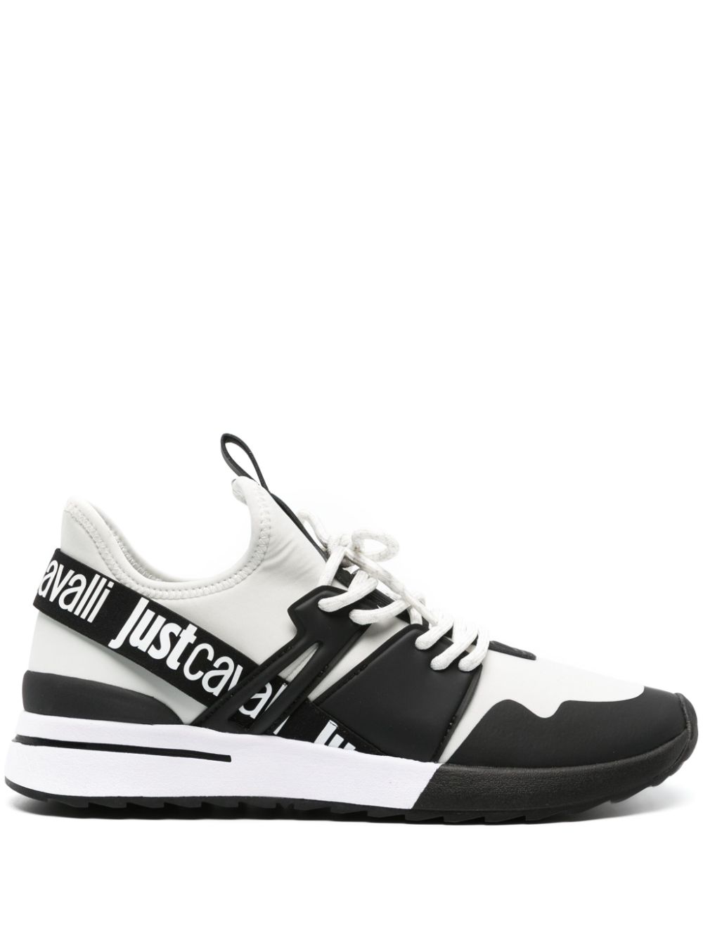 Just Cavalli Mesh-Sneakers mit Logo-Riemen - Schwarz von Just Cavalli