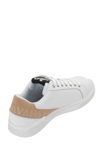 Just Cavalli Niedrige Sneakers Minimal 76QA3SB9ZP391, Weiß, 44 EU von Just Cavalli