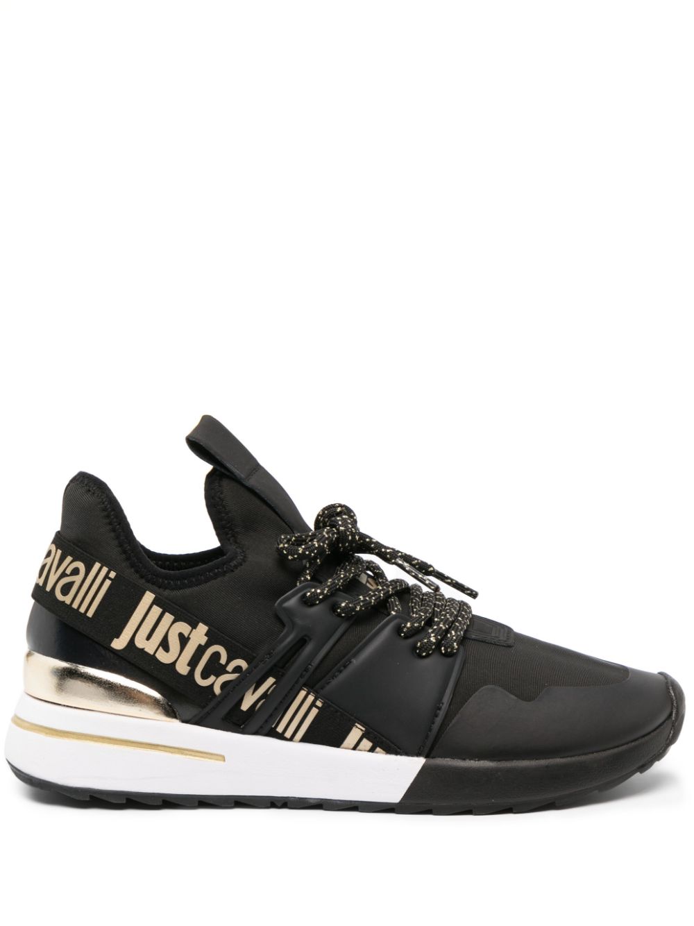 Just Cavalli Sneakers mit Logo-Print - Schwarz von Just Cavalli