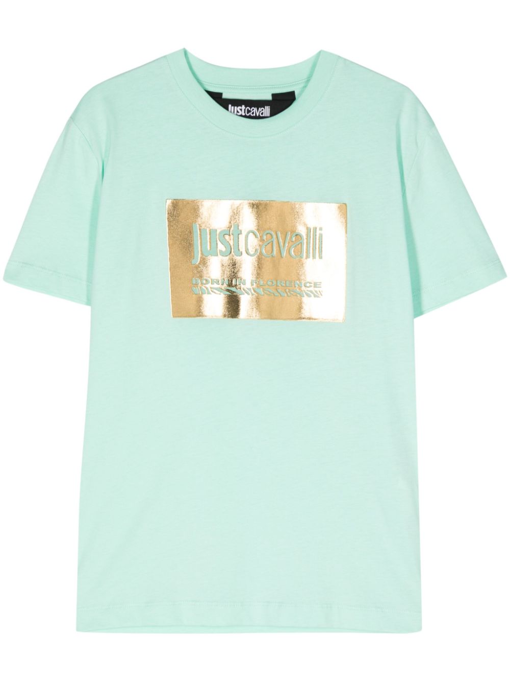 Just Cavalli T-Shirt mit Logo-Prägung - Grün von Just Cavalli