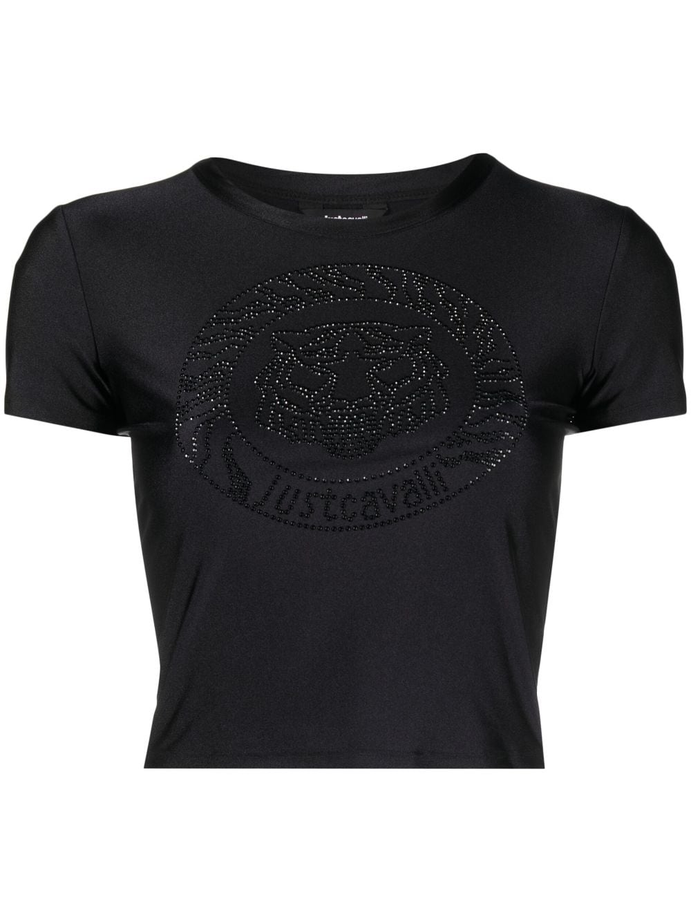 Just Cavalli T-Shirt mit Strass-Logo - Schwarz von Just Cavalli