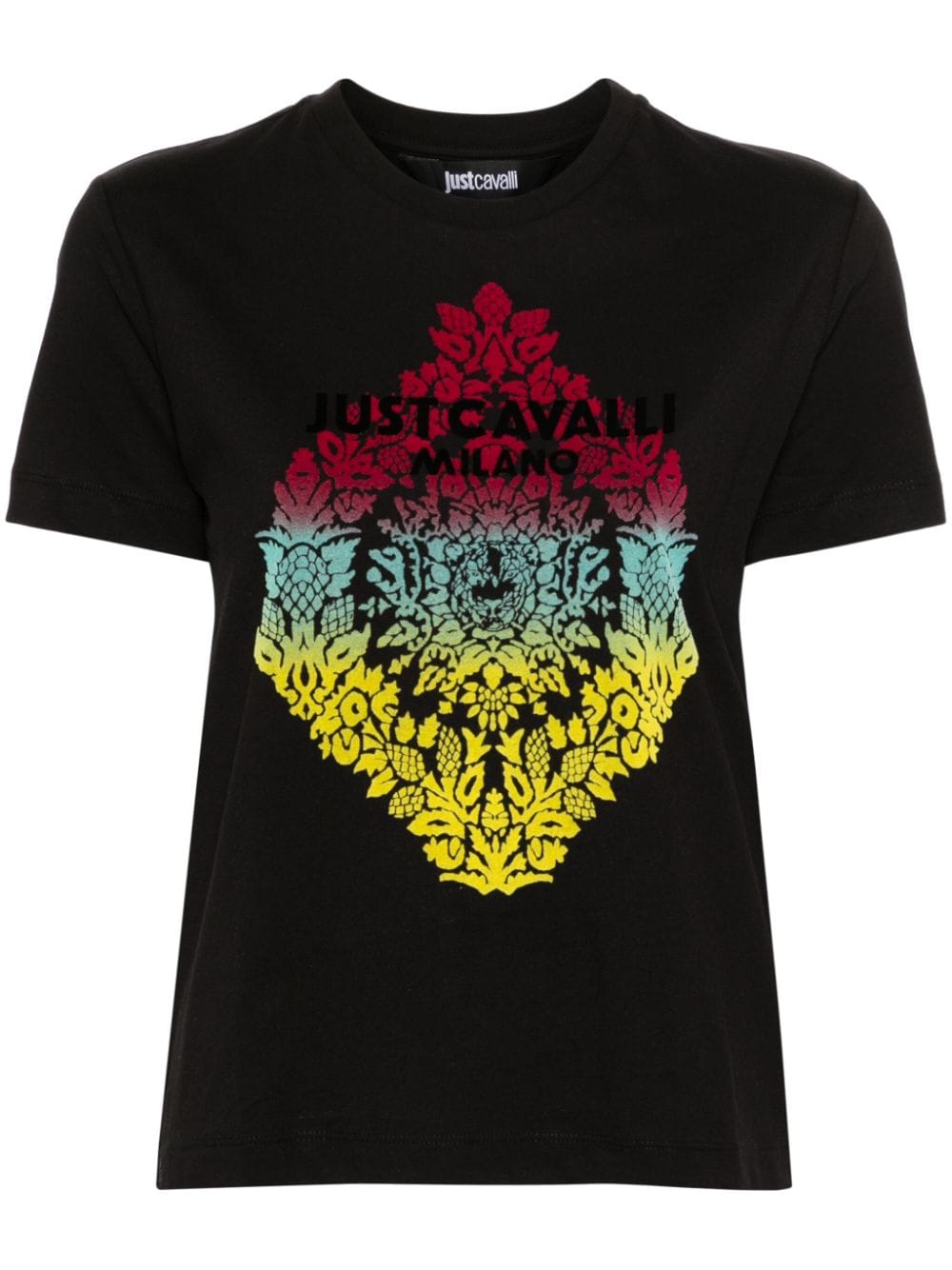 Just Cavalli T-Shirt mit beflocktem Logo - Schwarz von Just Cavalli