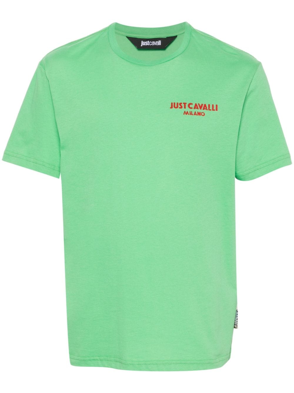 Just Cavalli T-Shirt mit geflocktem Logo - Grün von Just Cavalli