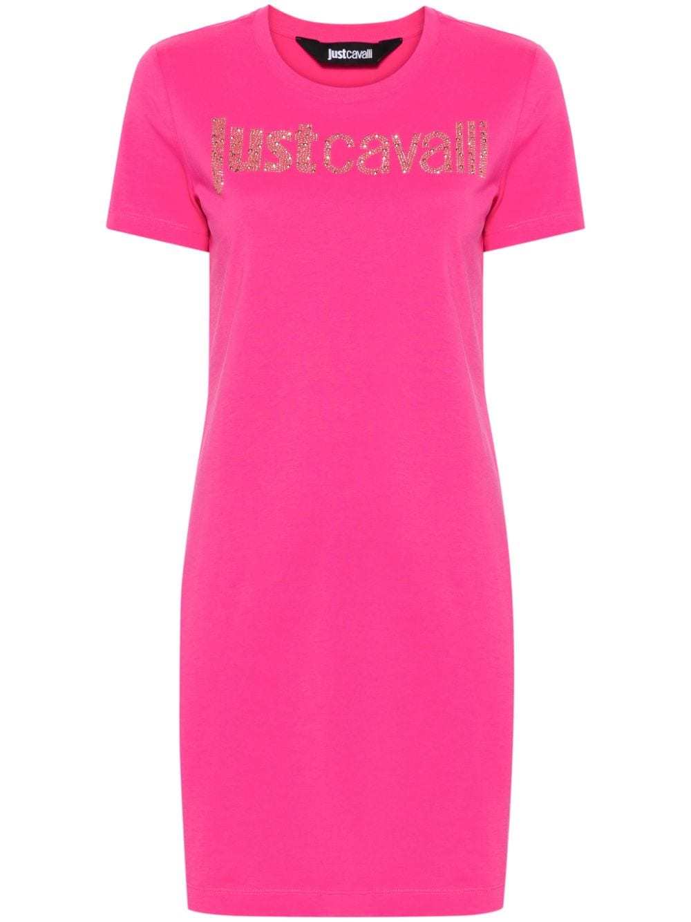 Just Cavalli T-Shirtkleid mit Logo - Rosa von Just Cavalli