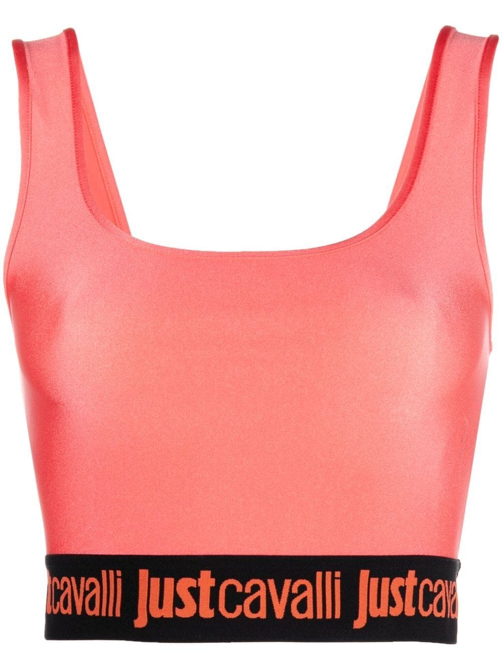 Just Cavalli Tanktop mit Logo-Bund - Orange von Just Cavalli