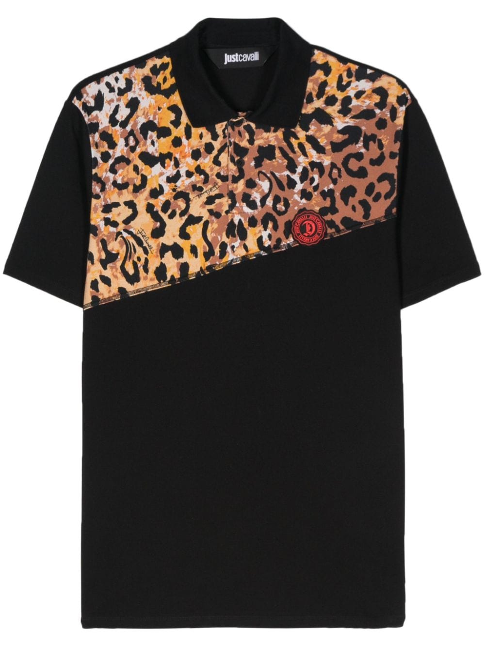 Just Cavalli Poloshirt mit Leoparden-Print - Schwarz von Just Cavalli