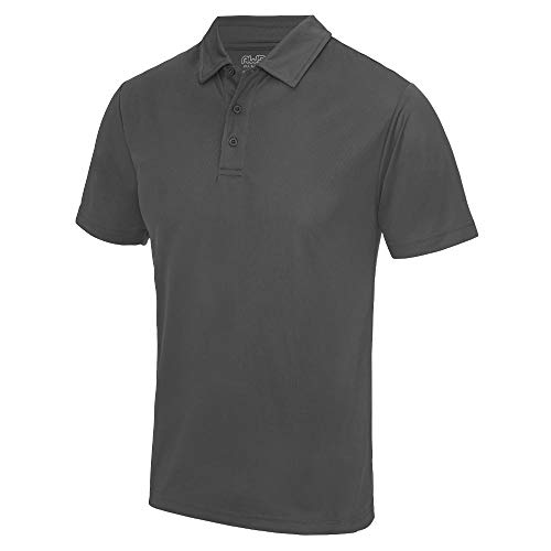 JUST COOL - Herren Funktions Poloshirt 'Cool Polo' / Charcoal, M von JUST COOL