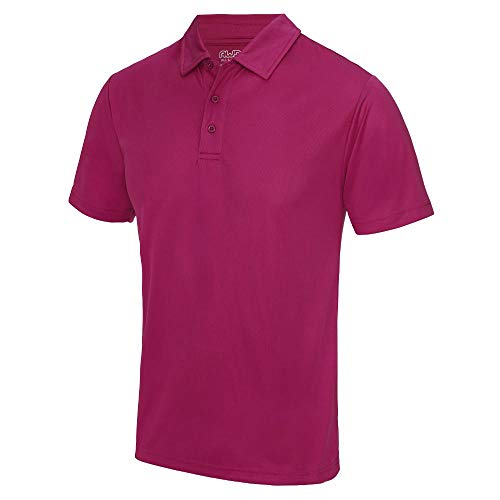 Just Cool - Herren Funktions Poloshirt 'Cool Polo' / Hot Pink, L L,Hot Pink von Just Cool