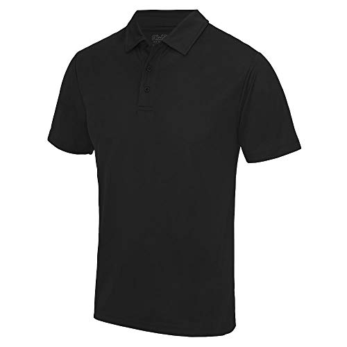 Just Cool - Herren Funktions Poloshirt 'Cool Polo' / Jet Black, L L,Jet Black von Just Cool