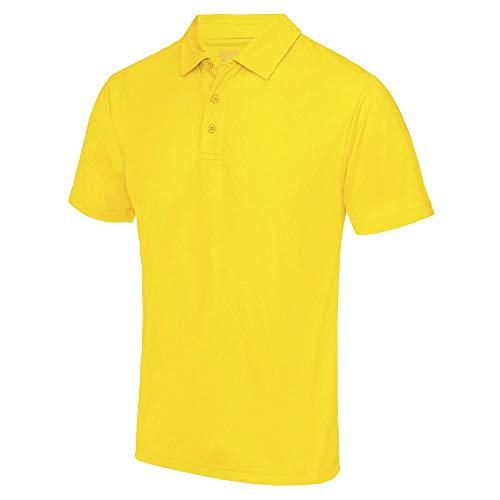 Just Cool - Herren Funktions Poloshirt 'Cool Polo' / Sun Yellow, XL XL,Sun Yellow von Just Cool