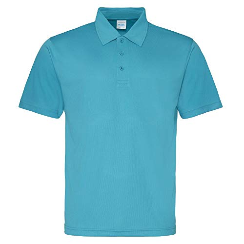 JUST COOL - Herren Funktions Poloshirt 'Cool Polo' / Turquoise Blue, L von Just Cool