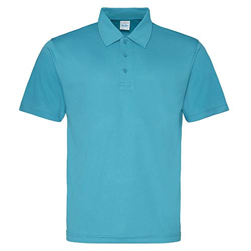 JUST COOL - Herren Funktions Poloshirt 'Cool Polo' / Turquoise Blue, XL von Just Cool