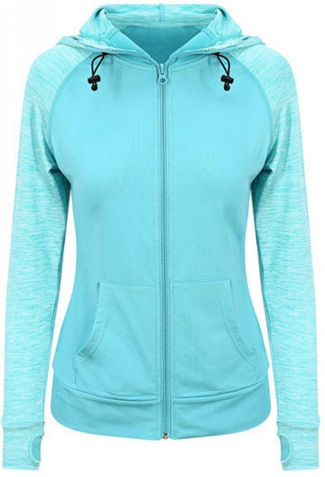 Just Cool Kapuzensweatjacke Damen Jacke Cool Contrast Zoodie - Daumenlöcher von Just Cool