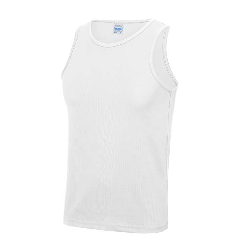 Just Cool - Unifarbenes Tanktop - Herren, Arktisches Weiß., XXL von Just Cool