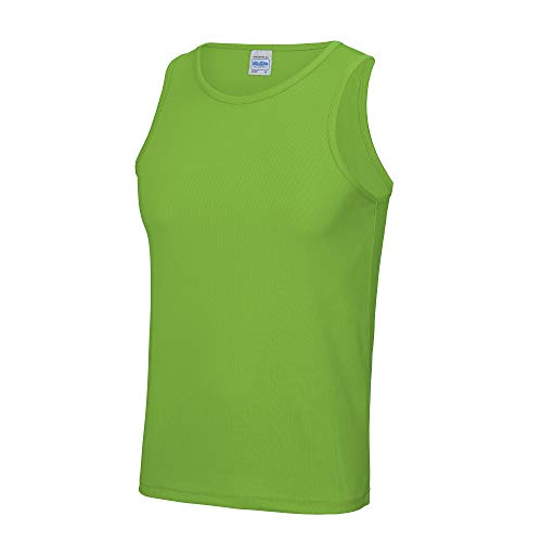 Just Cool - Unifarbenes Tanktop - Herren, Grün/Limette, Large von Just Cool