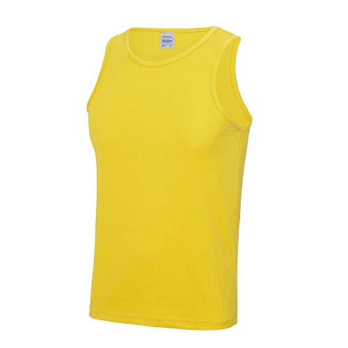 Just Cool - Unifarbenes Tanktop - Herren, gelb, Large von Just Cool