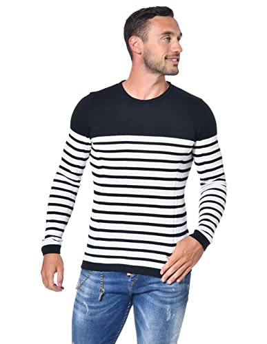 Just Emporio Herren Erwachsene, Pullover, Schwarz/Weiß, Medium von Just Emporio