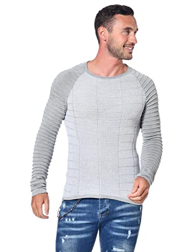 Just Emporio Herren Erwachsene, Pullover, Weiß/Grau, Medium von Just Emporio