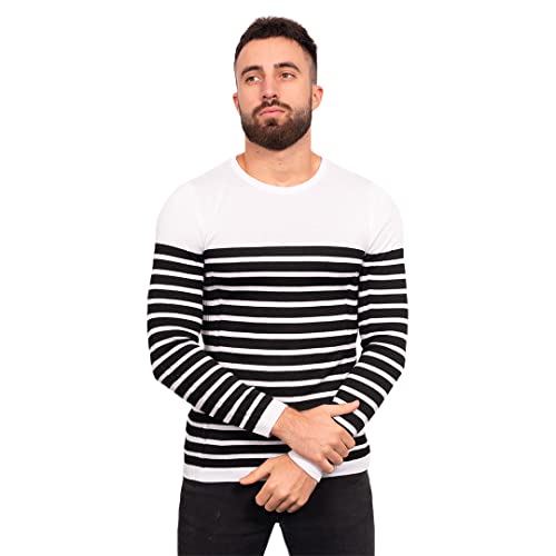 Just Emporio Herren Erwachsene, Pullover, Weiß/Schwarz, XX-Large von Just Emporio