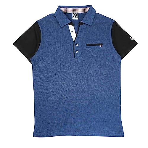 Just Emporio Herren Polo-402 S1 Polohemd, Royal/Black, XXL von Just Emporio