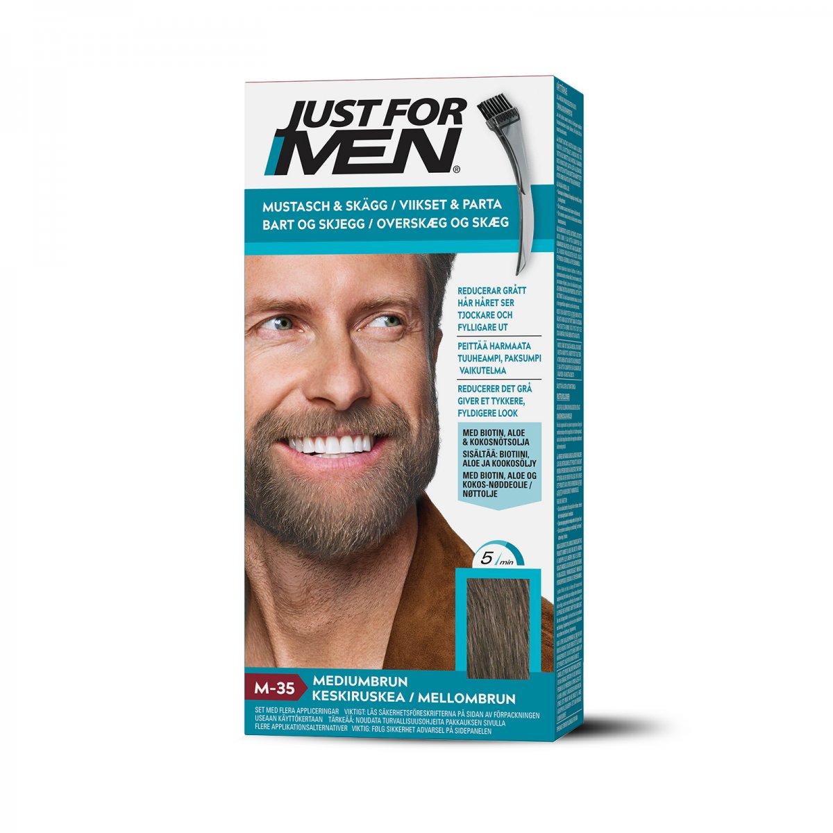 Just For Men Bart- und Kotelettenfarbe – Mittelbraun von Just For Men