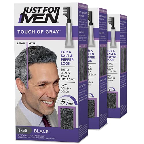 Just For Men - Touch Of Gray T-55 Schwarz Haarfarbe (3er Packung) von Just For Men